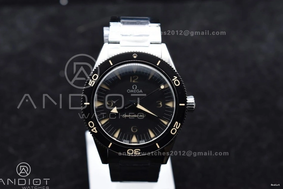 Edition Black 1:1 Clone Best on 300 VSF A8912 Seamaster Heritage Bracelet Dial SS Super 0208